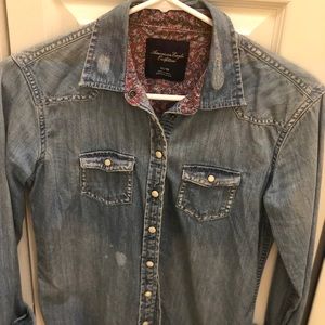 Western style button down shirt